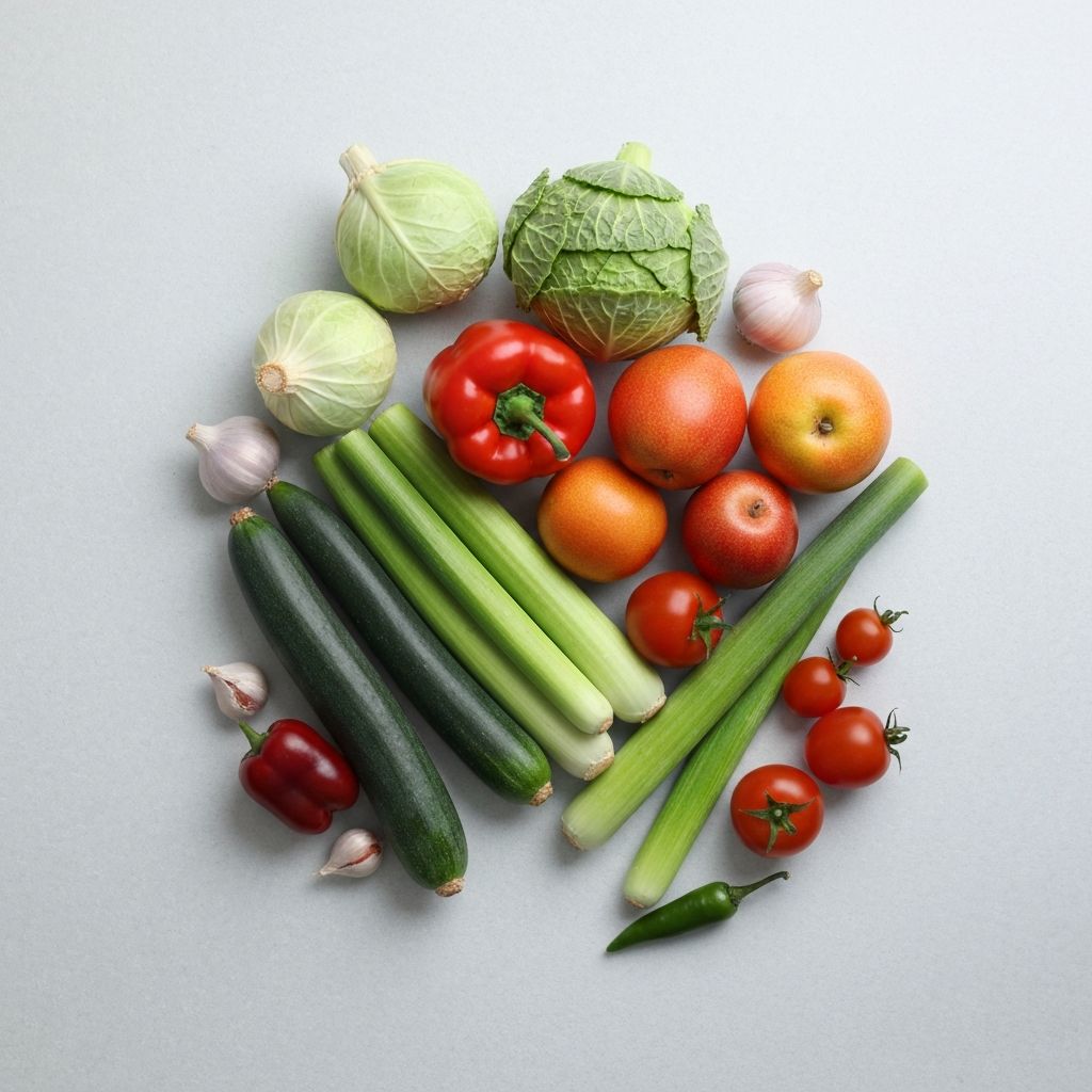 Свежие овощи и фрукты
